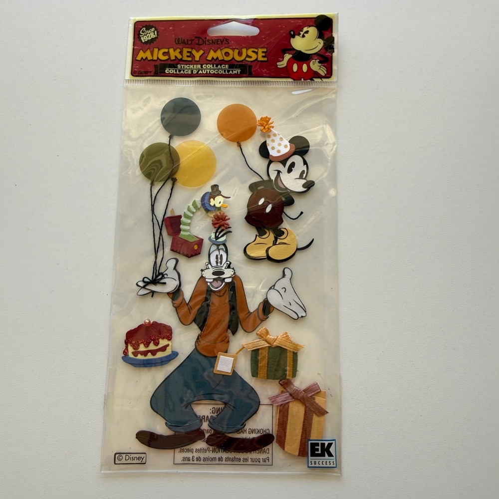 Disney EK Success Jolee's Boutique Mickey Mouse Goofy Birthday Sticker Collage